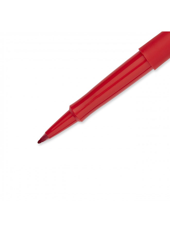 Paper Mate Paper Mate Flair Felt Tip Pens, Medium Point (0.7mm), Red, 4 count 