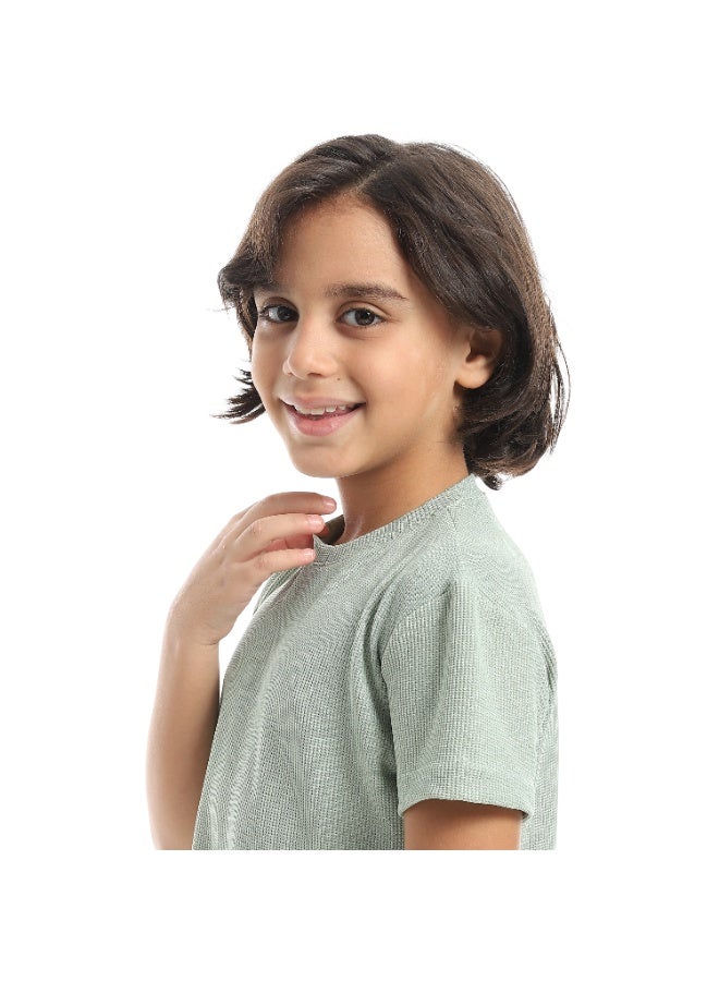 Caesar Boys' T-shirt biscuit fabric with round neck - Image 5