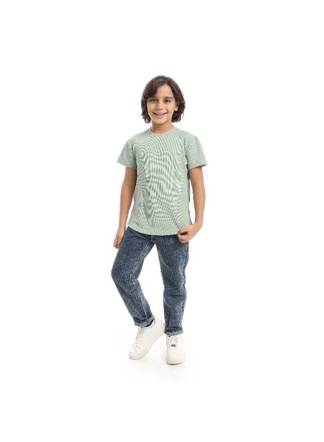 Caesar Boys' T-shirt biscuit fabric with round neck - Image 2