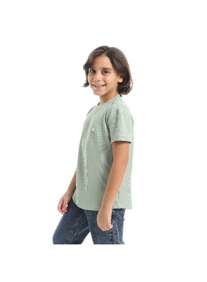 Caesar Boys' T-shirt biscuit fabric with round neck - Image 3