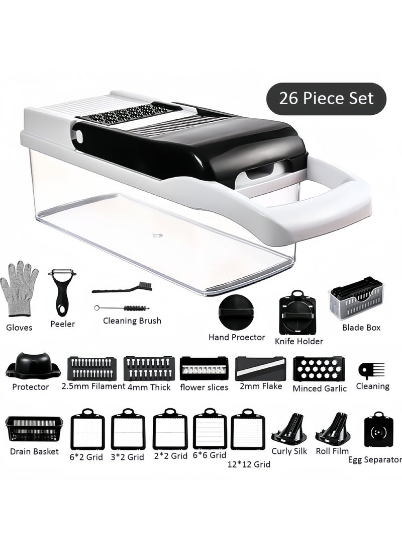 أَليفينجهوم مجموعة أدوات تقطيع الخضار متعددة الوظائف مكونة من 26 قطعة - Image 2