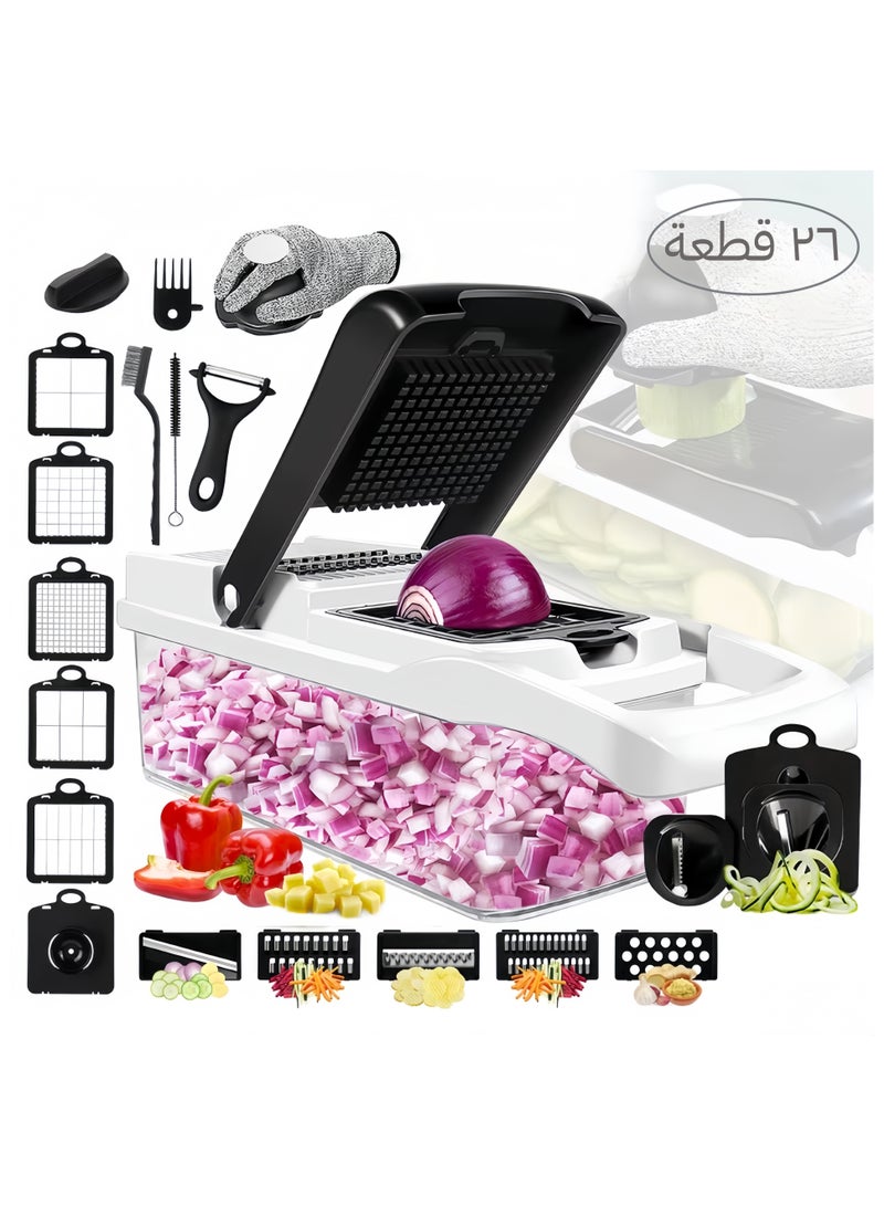أَليفينجهوم مجموعة أدوات تقطيع الخضار متعددة الوظائف مكونة من 26 قطعة - Image 1