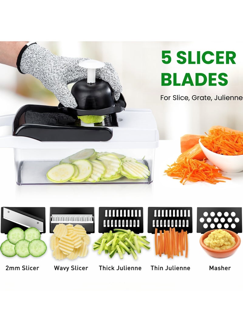 أَليفينجهوم مجموعة أدوات تقطيع الخضار متعددة الوظائف مكونة من 26 قطعة - Image 4