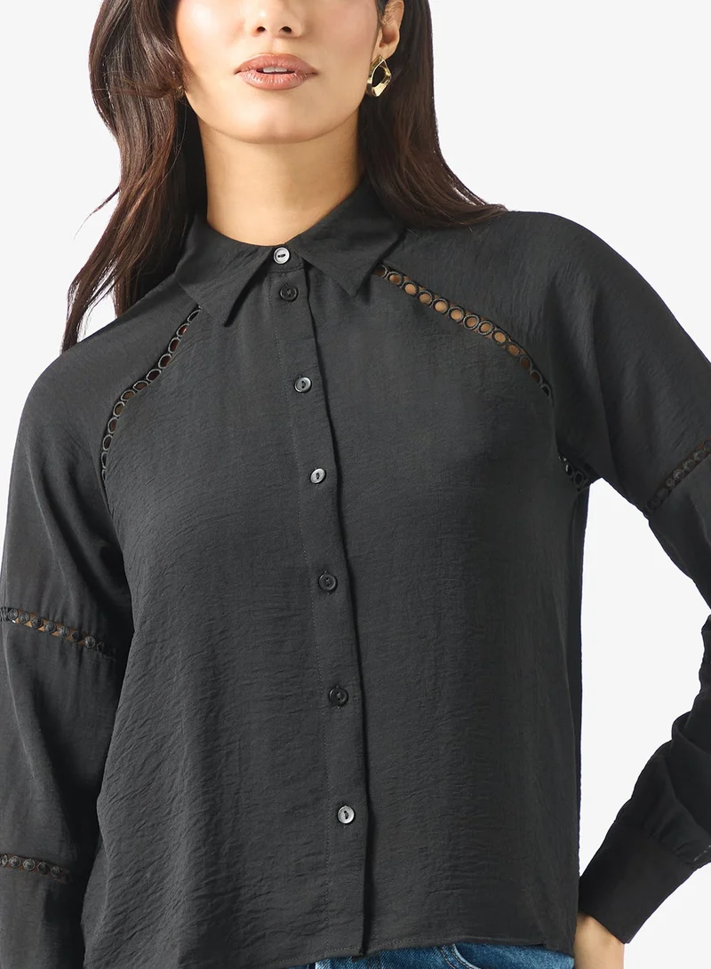 Vero Moda  Lace Detailed Woven Shirt for Women | Best Price UAE