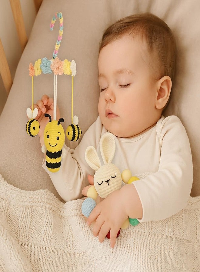 Sutra Handmade Crochet Bee Toy Set – Honey Bee Mother with Two Baby Bees – Amigurumi Stuffed Toys – Best Gift for Kids and Toddlers – Soft Toys for Baby Girls & Boys – Size 15 x 9 Inch - Image 2