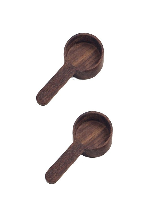 Dranvosk 2PCS Wooden Coffee Scoops for Ground Coffee | Multi-Function Measuring Spoons for Coffee Tea and Seasonings | Portable Tablespoon Scoop with Retro Design,Easy to Clean for Home Use - Image 2