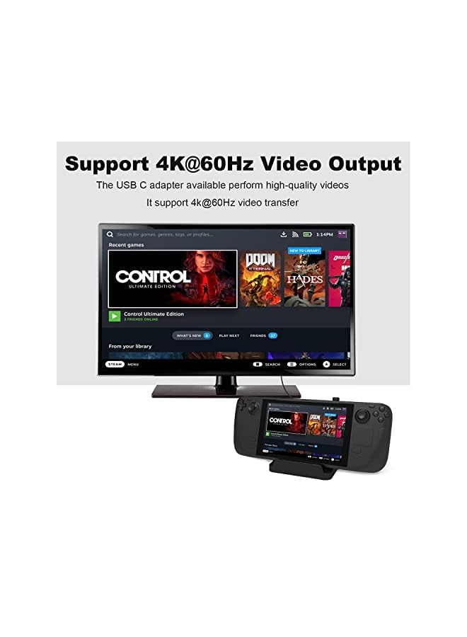 Zaboon 2 Pcs 180 Degree Angle USB C Adapter, 180° U Shape USB-C Male to USB-C Female 10Gbps PD 100W Adapter Compatible with Steam Deck, Switch, Laptop, Tablet, Phone - Image 5