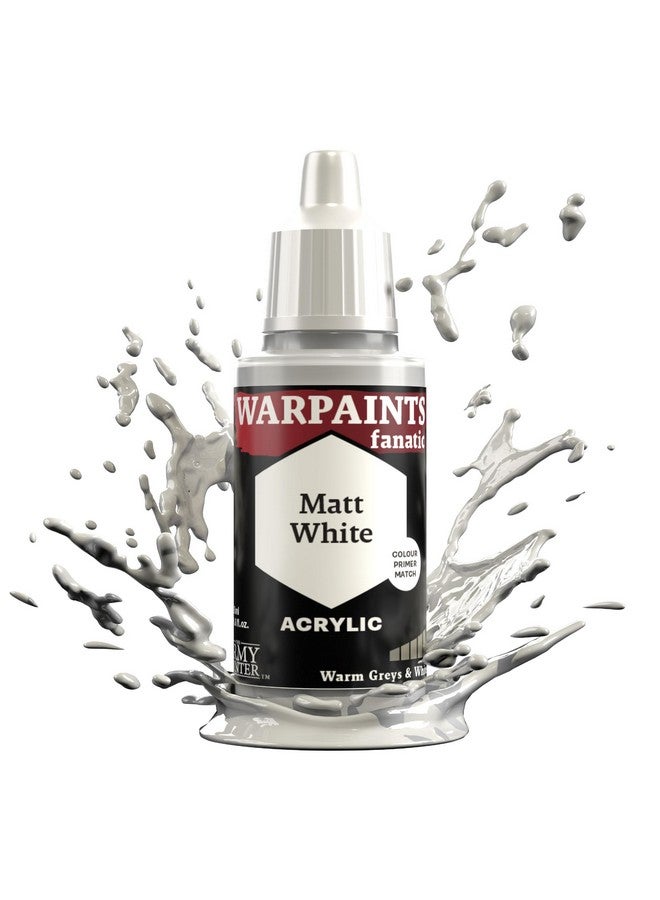 The Army Painter Warpaint Fanatics Matt White Acrylics Miniature Hobby Painting with Fanatics Warpaint, Quality Paint for Miniature Wargaming - Image 2