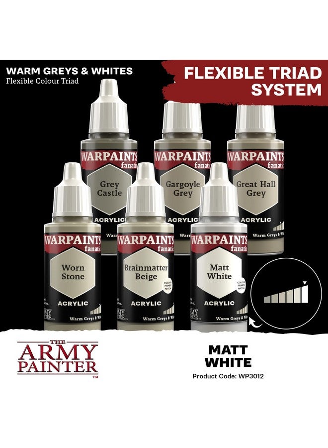 The Army Painter Warpaint Fanatics Matt White Acrylics Miniature Hobby Painting with Fanatics Warpaint, Quality Paint for Miniature Wargaming - Image 4