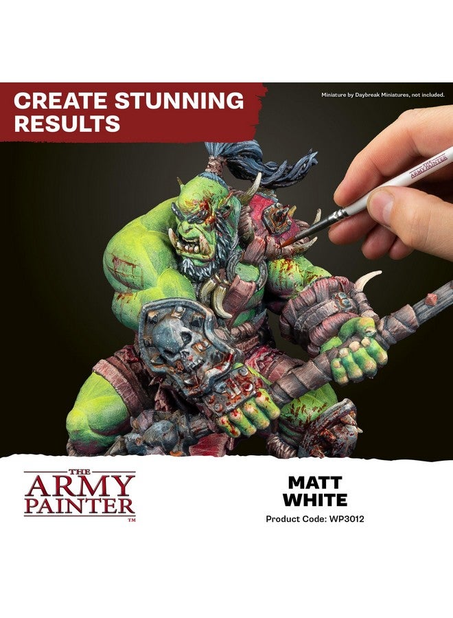 The Army Painter Warpaint Fanatics Matt White Acrylics Miniature Hobby Painting with Fanatics Warpaint, Quality Paint for Miniature Wargaming - Image 3