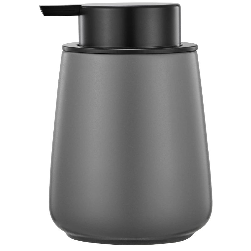Eyrozia 12Oz Grey Hand Soap Dispenser Modern Ceramic Lotion Soap Dispenser with EasytoPress Black Pump Reusable and Refillable Liquid Soap Dispenser for Bathroom Dish Soap Dispensers for Kitchen - Image 2