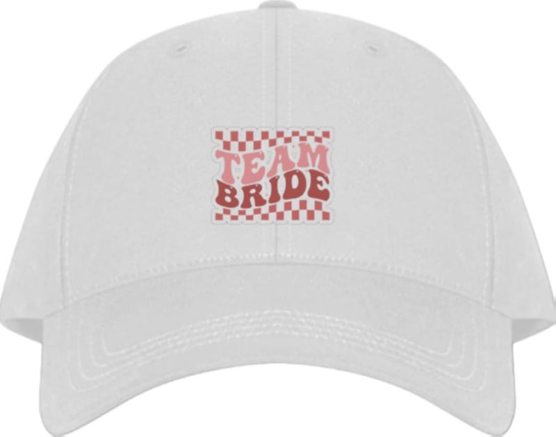 TEAM BRIDE Plain unisex baseball cap White