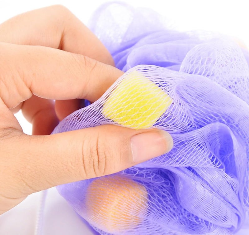 LABRIMP Colorful Large Soft Bath Balls 10pcs Mesh Bath Scrubber Shower Sponge Body Exfoliating Loofah for Men Women Bathroom Accessories Random Color - Image 3