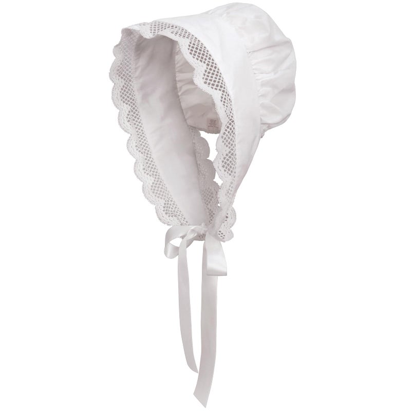 CosInStyle Women's Pioneer Bonnet - Colonial Peasant Amish Hat, Prairie Cap, Nightcap, Maid Cosplay Costume Accessory (Style-B) - Image 1