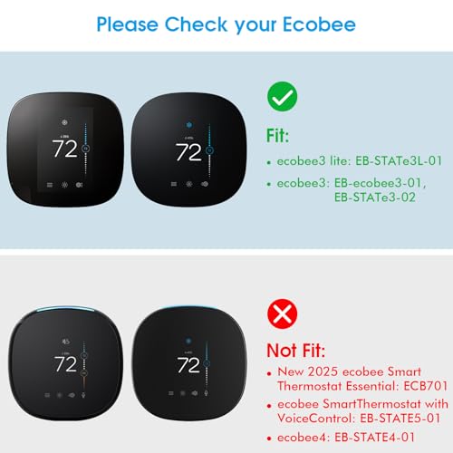 CaseBot Wall Plate for Ecobee3 Lite / Ecobee3 SmartThermostat, Practical Trim Kit, Easy Installation, Durable Polycarbonate Material, Stylish Design (White) - Image 2