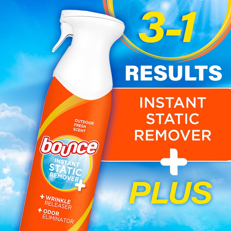Bounce Anti Static Spray, 3 in 1 Instant Anti Static Spray & Instant Wrinkle Release, Odor Eliminator and Fabric Refresher Spray (9.7 Fl Oz, Pack of 1) - Image 5