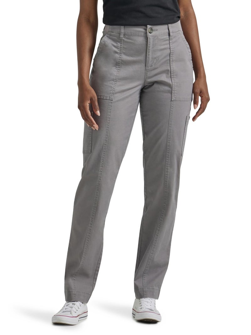 Lee Women's Ultra Lux Comfort with Flex-to-Go Utility Pant HD Gray 4 - Image 1