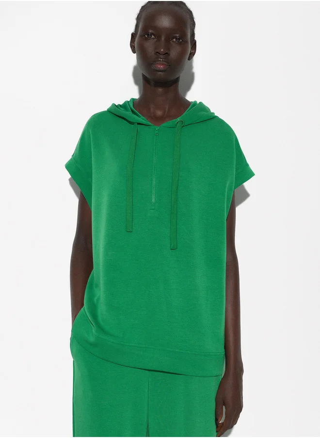 PARFOIS Short-Sleeved Sweatshirt