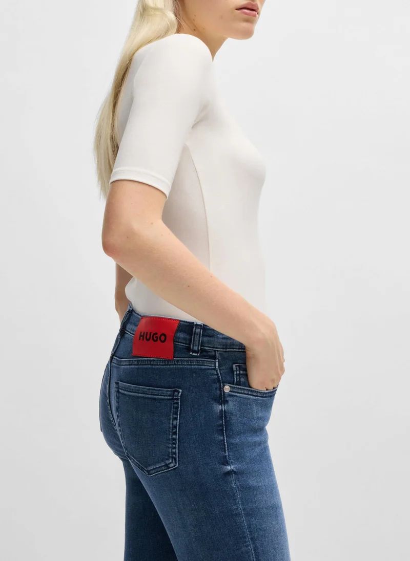 HUGO Skinny-fit jeans in blue super-stretch denim