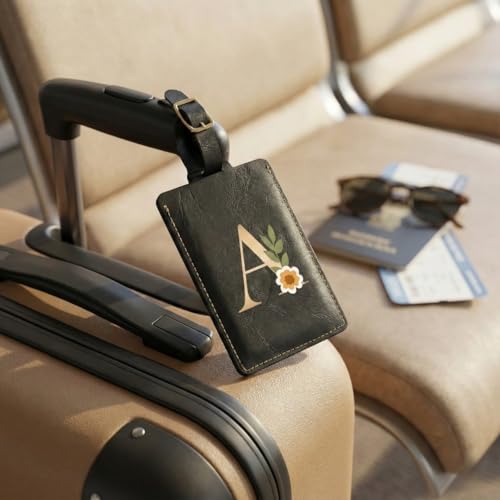The Messy Corner Blossom |Personalized Luggage Tag| – |Alphabet Initial| Travel ID Tag for Men & Women | Unisex Bag & Backpack Identifier | Travel Gift | A - Image 5