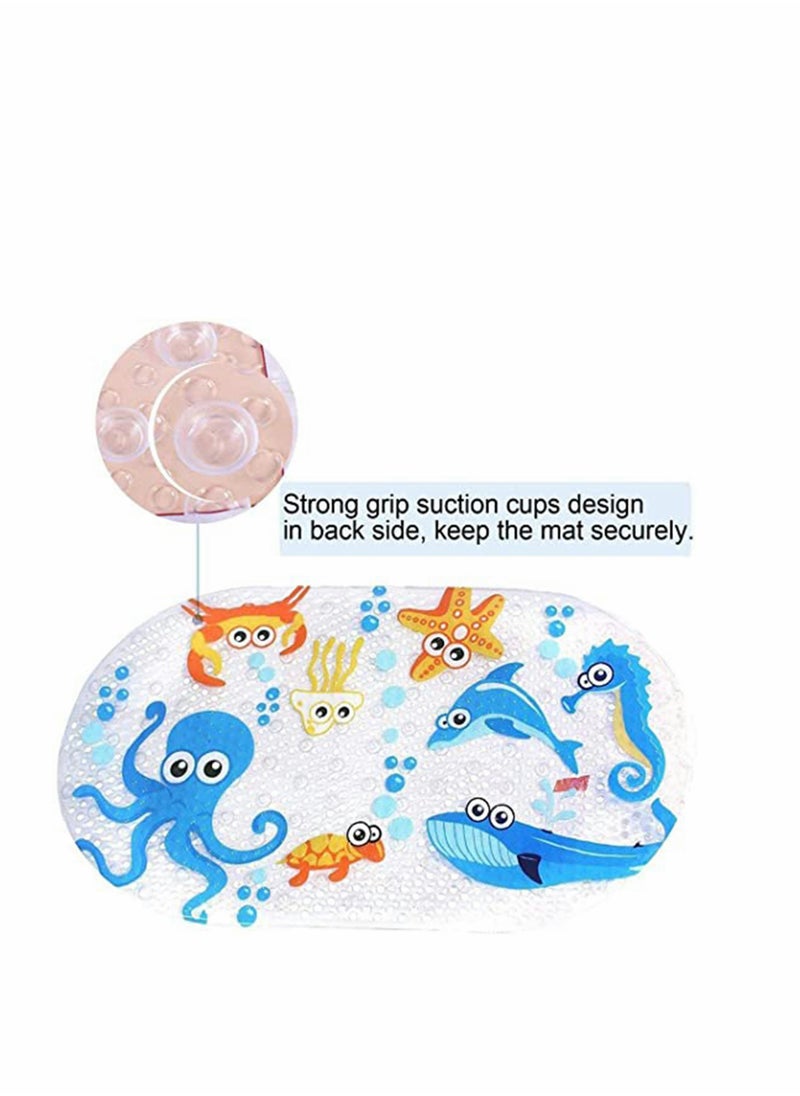KASTWAVE - Baby Bath Mats 39cmx69cm Baby Bath Mat Anti-Slip PVC for Toddlers Children Baby Floor Tub Mats Shower Mat Non Slip Anti Mould - Image 1