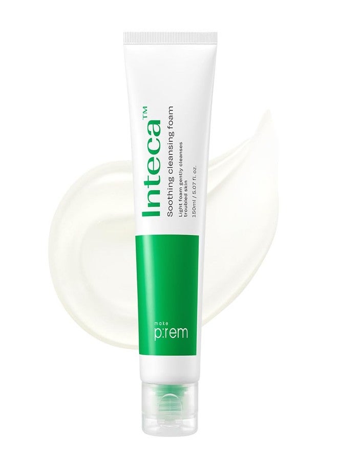 MAKEP:REM MAKE P:REM Inteca Soothing Foam Cleanser, Mild Moisture Gel Type Foam Cleanser for Acne-Prone Skin, Removes Sebum and Impurities, Korean Skincare, 150ml, 5.07 fl.oz.
