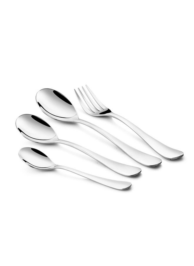 FNS FnS Victoria Stainless Steel 24 Pcs Box Cutlery Set with Leatherette Box (6 Dinner Spoon, 6 Dinner Fork, 6 Teaspoon, 6 Baby Spoon)  - Image 2