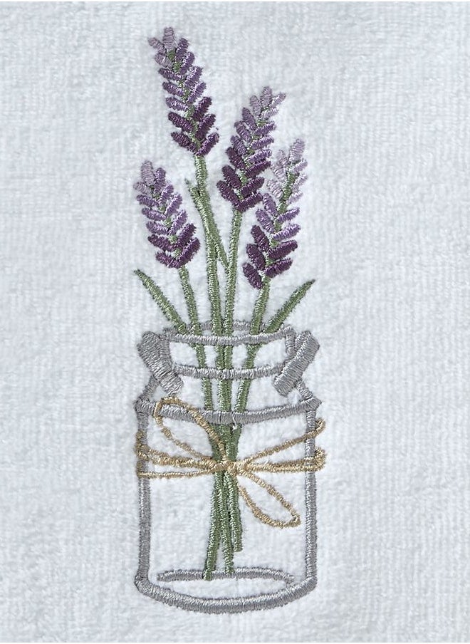SKL Home - by Saturday Knight Ltd. Lavender Hand Towel (2-Pack), White , 16x25 - Image 1