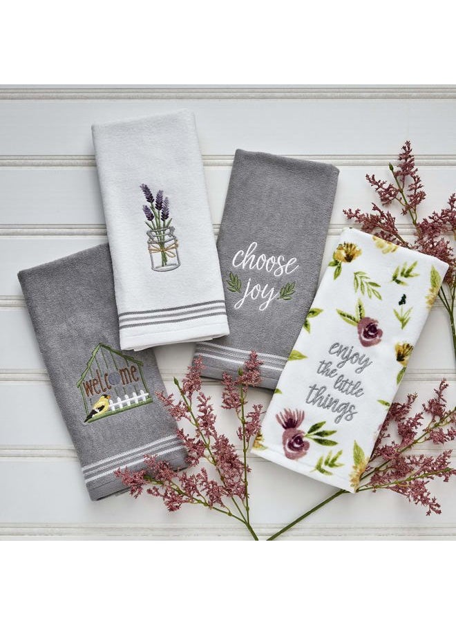 SKL Home - by Saturday Knight Ltd. Lavender Hand Towel (2-Pack), White , 16x25 - Image 1