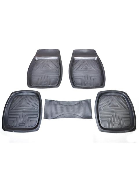 generic Car Floor Mats, Heavy Duty Front & Rear Rubber Cargo Mats Anti-Slip, Full Set Trimmable Contour Liners Universal Fit Car Protector Mats- 5PCS