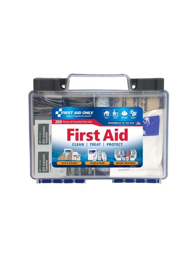 First Aid Only 91248 OSHA-Compliant First Aid Kit, All-Purpose 50-Person Emergency First Aid Kit for Business, Worksite, Home, and Car, 260 Pieces - Image 1