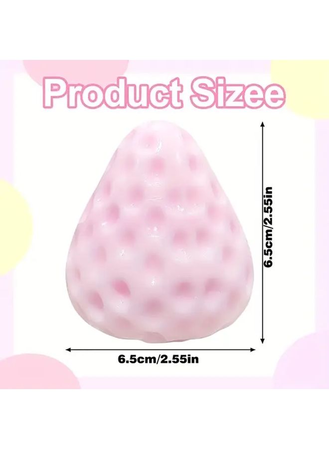 Strawberry Sensory Relax Toy Crystal Fun Stress Relief Strawberry Soft Fidget Gift For Party Favor Birthday Classroom Prize Travel Companion New Year 2025 - Image 2