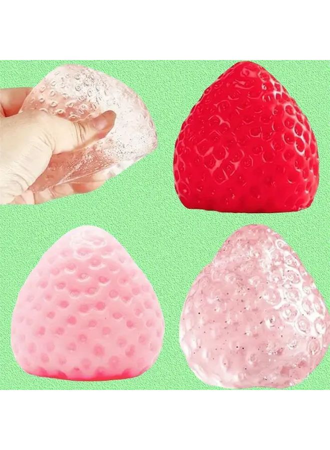 Strawberry Sensory Relax Toy Crystal Fun Stress Relief Strawberry Soft Fidget Gift For Party Favor Birthday Classroom Prize Travel Companion New Year 2025 - Image 1