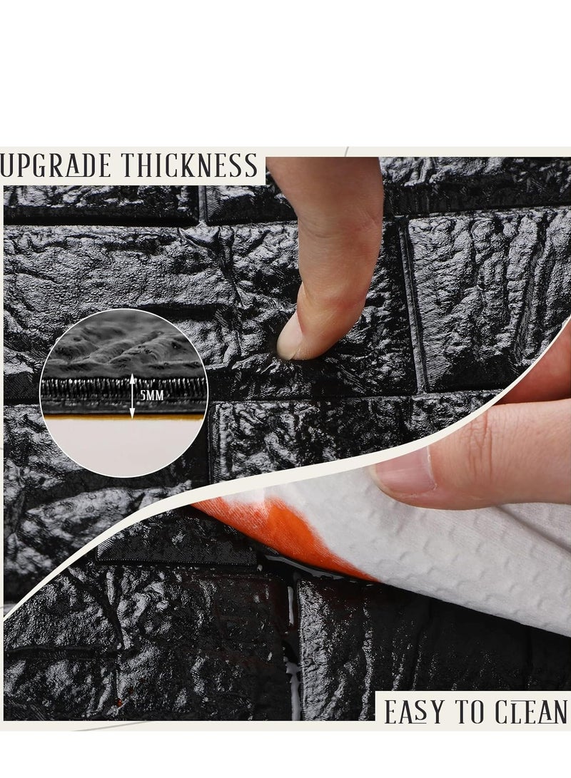 SYOSI 10 Pcs 3D Wall Panels Peel and Stick Foam for Indoor Decor, Waterproof Kitchen Backsplash, Faux Stone Panel Self-Adhesive Wallpaper Bathroom, Bedroom - Image 3