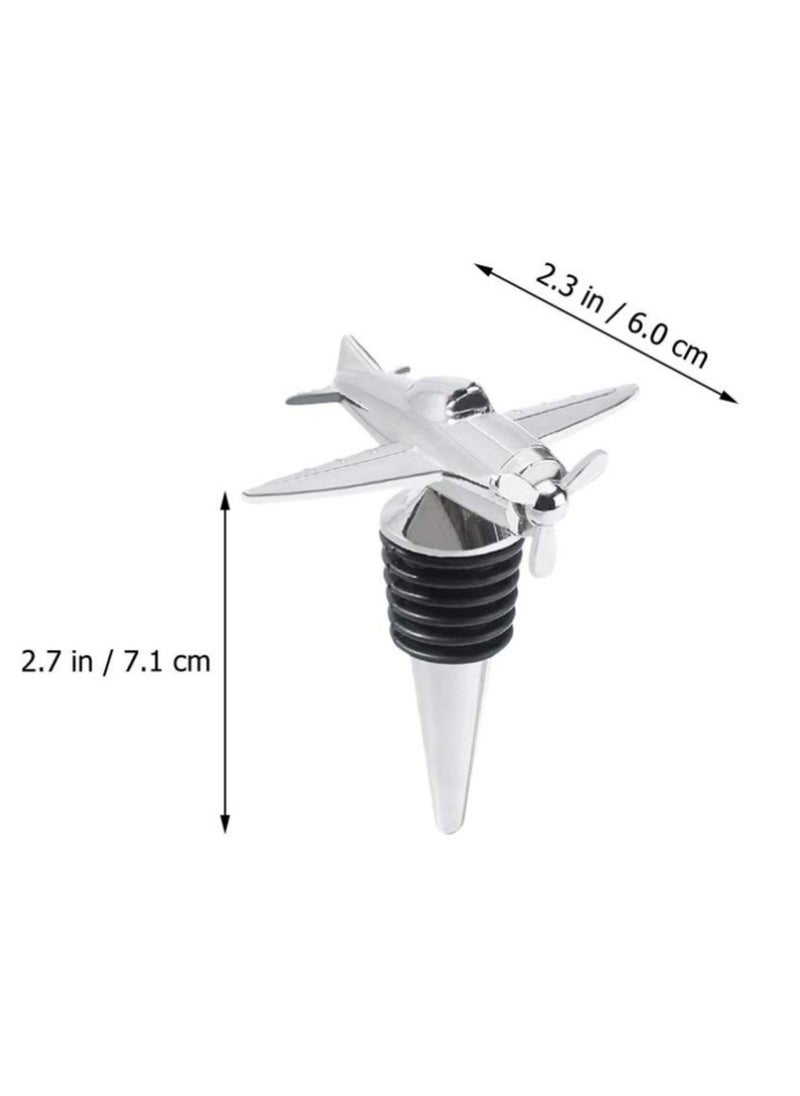 KASTWAVE 4 PCS Wine Stopper Bottle Stopper Wine Saver, Reusable Wine Stopper Used, Wine Champagne Preservation Plug, Aircraft Style Beer Wine Spout Saver Beverage Bottle Seal  - Image 2