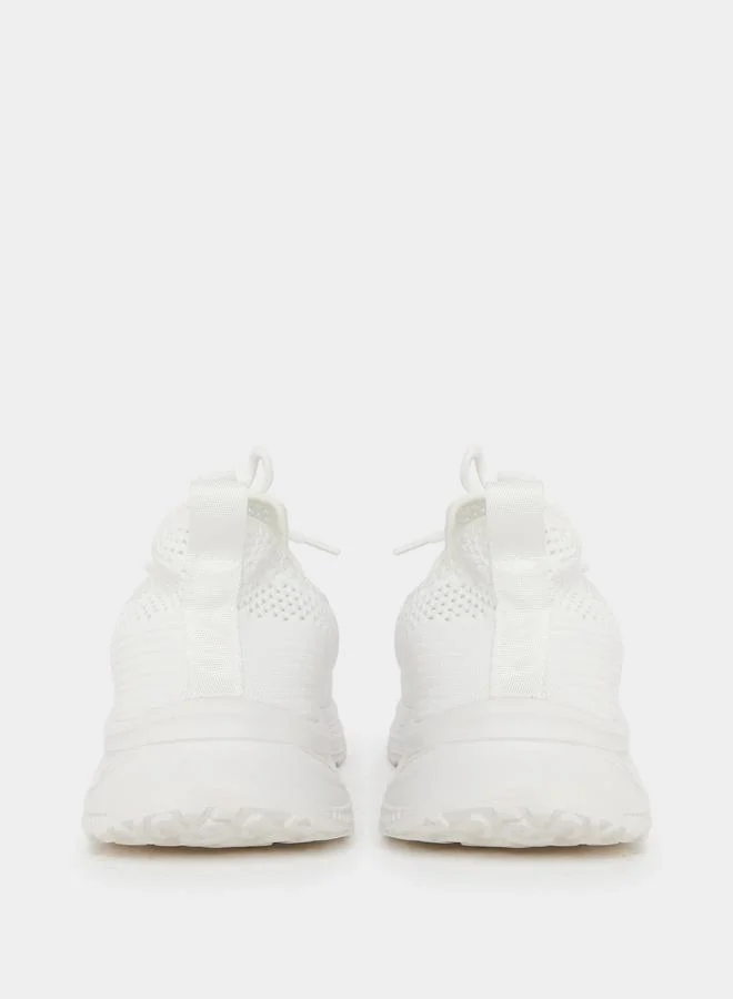 تايك تو Take Two Textured Lace Up Sneakers