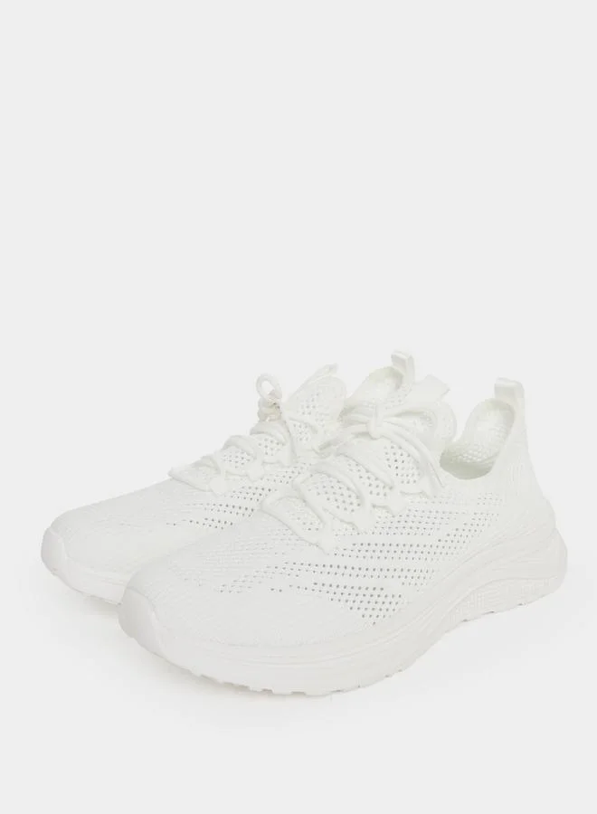 تايك تو Take Two Textured Lace Up Sneakers
