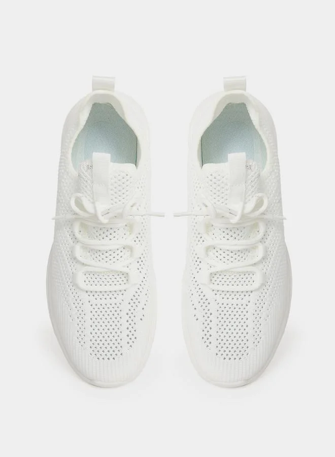 تايك تو Take Two Textured Lace Up Sneakers