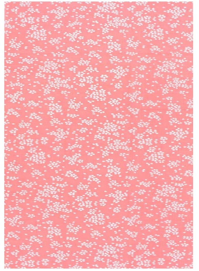 KOMESICHI irodori Japanese Traditional Towel Tenugui Falling Cherry Blossoms 12.99 x 34.64 in with Tenugui Iroha (English Manual) - Image 2