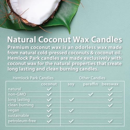 Hemlock Park Crackling Wood Wick Candle Handcrafted with Natural Coconut Wax (Standard 8 oz, Palo Santo) - Image 5