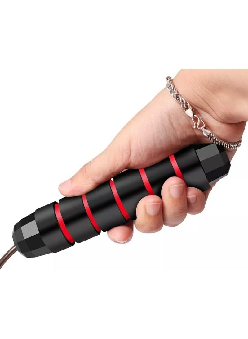 Jump Ropes - Wide Wire Sports Jump Rope, Weight for Jumping, Sports Test, Lightweight Jump Rope, Weight Loss Equipment Wire Rope with Carrying Bag (Red) (Multicolor) - Image 3