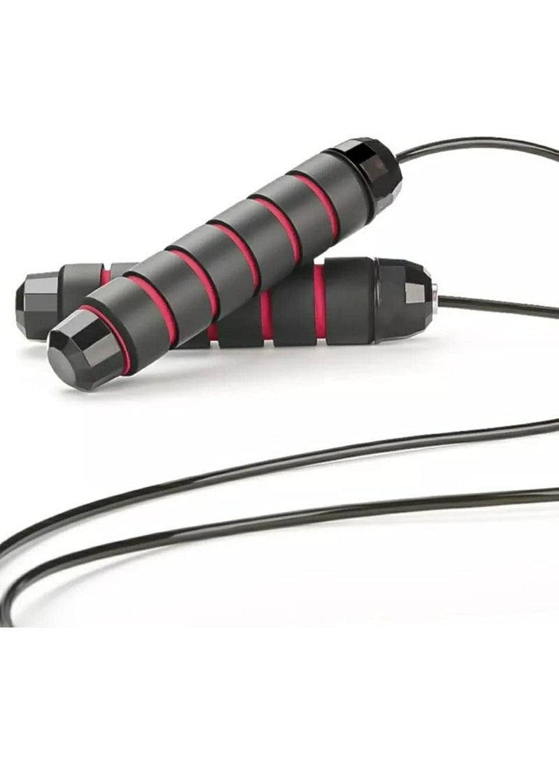 Jump Ropes - Wide Wire Sports Jump Rope, Weight for Jumping, Sports Test, Lightweight Jump Rope, Weight Loss Equipment Wire Rope with Carrying Bag (Red) (Multicolor) - Image 1