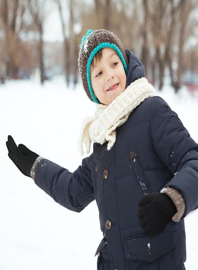 ONESING 16 Pairs Kid Gloves Knitted Children Gloves Bulk for Boys Girls - Stylish and Snug Winter Accessories - Image 4