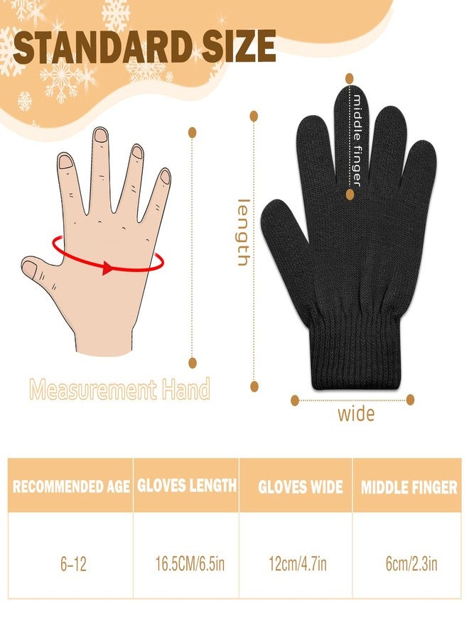 ONESING 16 Pairs Kid Gloves Knitted Children Gloves Bulk for Boys Girls - Stylish and Snug Winter Accessories - Image 3