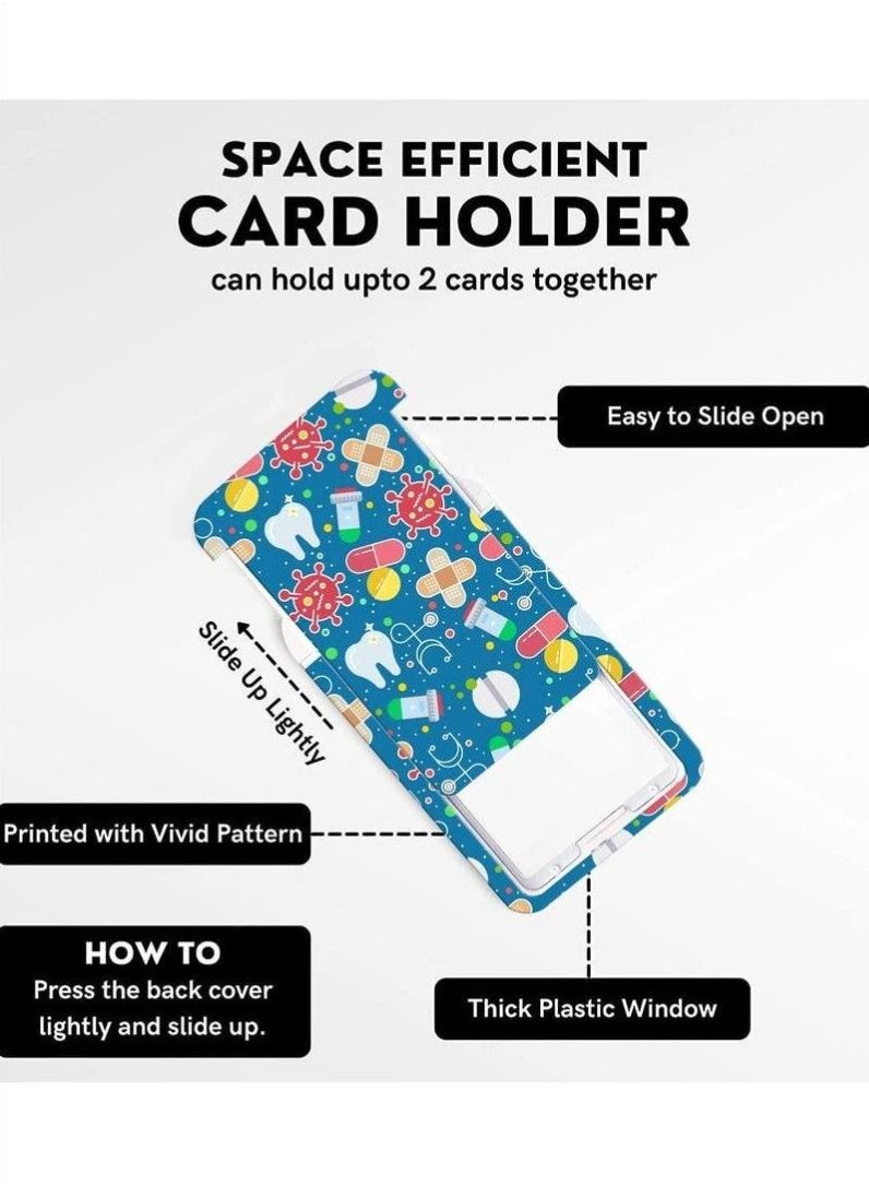 ID Badge Holder with Lanyard and Retractable Badge Reel Clip, Keychain Lanyard Name Card Vertical ID Protector, ID Card Holder Keychain Name Badge Clip for Women Men - Image 3