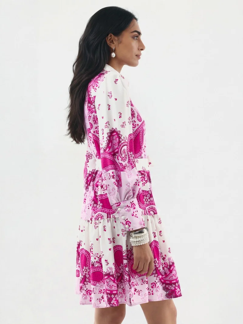 جينيفر Patterned A-Line Mini Dress