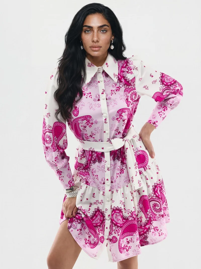 جينيفر Patterned A-Line Mini Dress