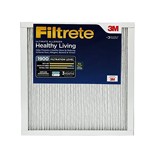 Filtrete 24x24x1 AC Furnace Air Filter, MERV 13, MPR 1900, Premium Allergen, Bacteria & Virus Filter, 3-Month Pleated 1-Inch Electrostatic Air Cleaning Filter, 2-Pack (Actual Size 23.81x23.81x0.78 in) - Image 4