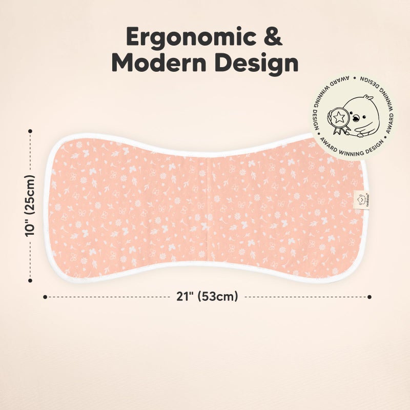 KeaBabies Organic Burp Cloths Baby Boy & Girl - 5-Pack Super Absorbent Cotton Burping Cloths for Babies, Soft & Plush Newborn Spit Up Rags, Infant Towels for Milk Spit Up, Unisex, Large 21" x 10" (Butterflies) - Image 2