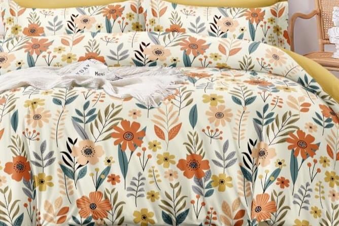 Laying Style™ 1 Reversible Comforter Super King Size 108 x 108 Both Side Same Print 1 Bedsheet King Size 108 * 108 inches and 2 Pillow Cover 4 Pieces Bedding Set | AC Quilt | AC Dohar-Multicolor - Image 2